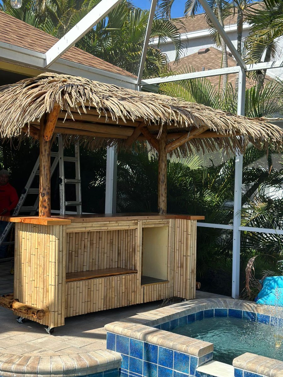 Tiki Huts Southwest Florida Synthetic Thatch & Natural